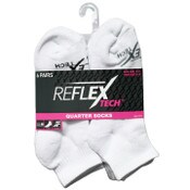 Wholesale - 6pk LADIES WHITE CUSHIONED QUARTER SOCKS SIZE 9-11 C/P 36, UPC: 194587535458
